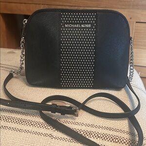 Michael Kors Black Studded Crossbody Bag, Like New